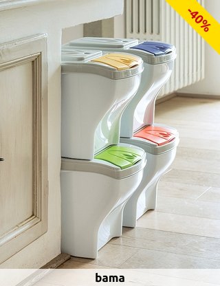 Recycling-Eimer «Poker», Set, 4 Stück