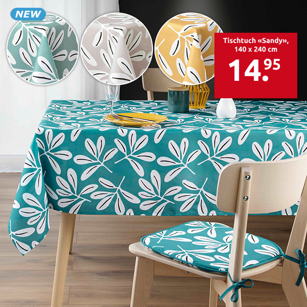 Tischtuch «Sandy», 140 x 240 cm, gelb