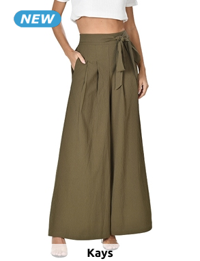Hose mit Bundfalten, khaki