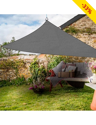 Dreieck-Sonnensegel 3,6 m, grau