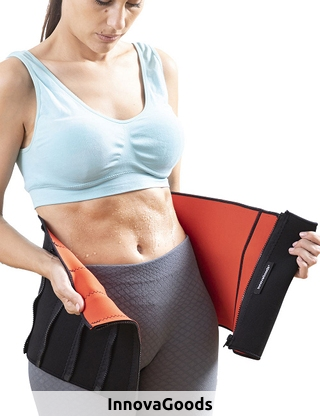 InnovaGoods Schlankheits-Sportmieder unisex, Saunaeffekt, verstellbar 68-94 cm