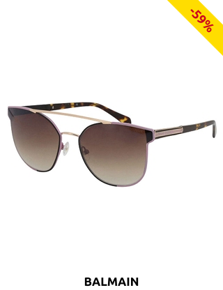 Balmain Damensonnenbrille, Aviator-Stil, rosa