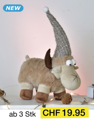 Kuschelig weiches Rentier, L 25 cm