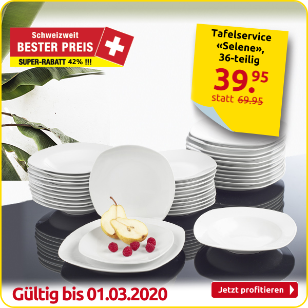 Tafelservice «Selene», Set für 12 Personen, 36-teilig