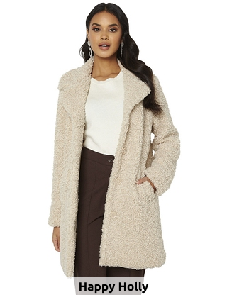 Happy Holly Teddy-Jacke, beige