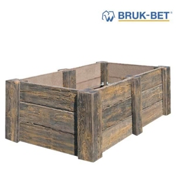 Beton Hochbeet Big Antik dunkel braun mit vormontiertem Gewinde 220 x 120 x 69 cm