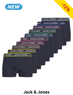 JACK&JONES Boxershorts, 10er-Pack, schwarz