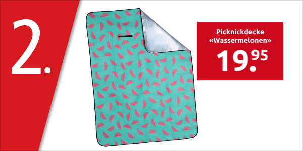Picknickdecke «Wassermelonen», 150 x 200 cm