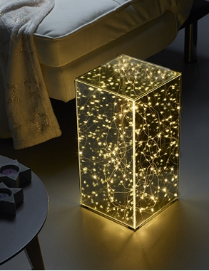 Rauchglassockel mit LED