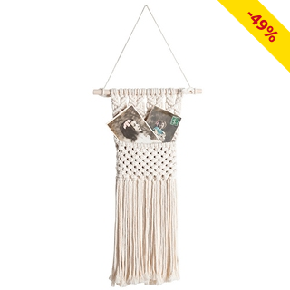 Makramee Wandbehang, ecru