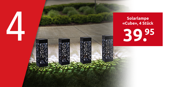 Solarlampe «Cube», 4 Stück