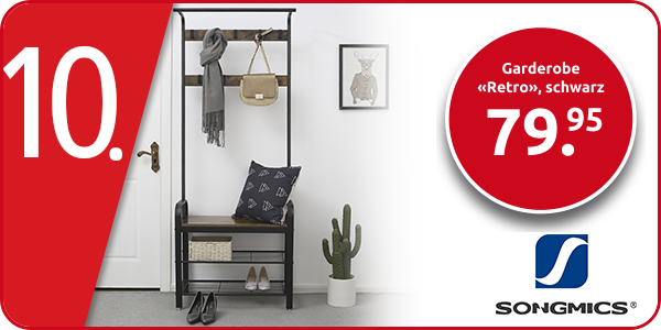 Garderobe «Retro», schwarz