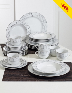 Tafelservice «Marble» für 6 Personen