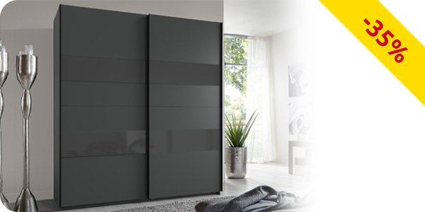 Kleiderschrank «Alto», B 270 cm, anthrazit
