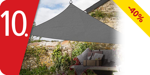 Voile ombragée triangle 3,6 m, gris