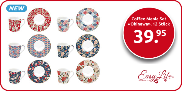 Easylife Coffee Mania Set «Okinawa», 12 Stück