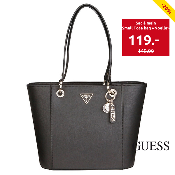GUESS Sac à main Small Tote bag «Noelle», schwarz mit Logo