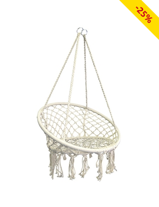 Hängesitz «Romantica»,  B 80 x H 135 x T 60 cm, weiss