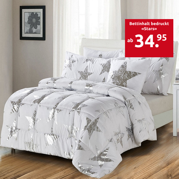 Bettinhalt bedruckt «Stars»