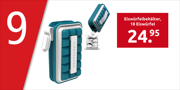 Eiswürfelbehälter «Icebreaker Pop Water Blue»,18 Eiswürfel