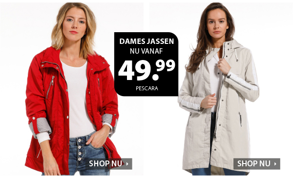 Dames jassen nu vanaf 49,99 euro