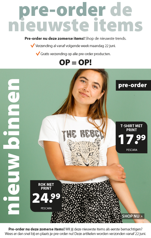 Pre-order de nieuwste items