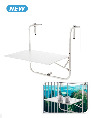 Klappbarer Balkontisch, 60x43 cm