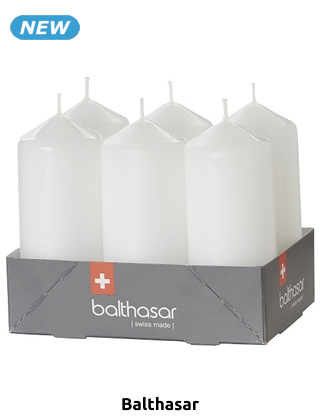 Kerzen, 6er-Set, weiss