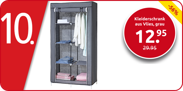 Kleiderschrank aus Vlies, grau