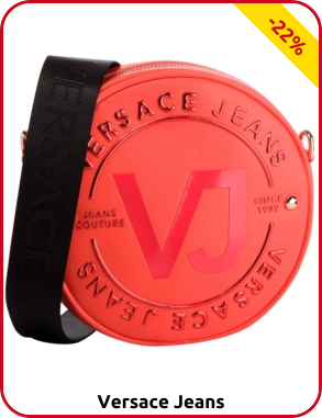 Runde Handtasche Versace Jeans, rot