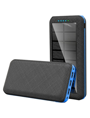 Solar-Powerbank, mit 5 USB Anschlüssen, 20'000 mAh