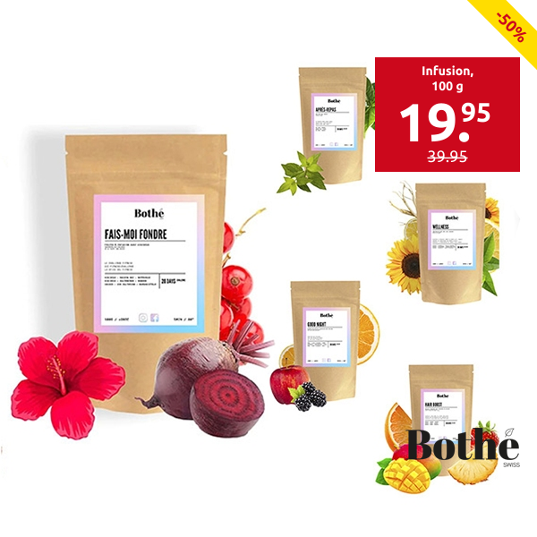 Bothé Swiss Infusion «Fais-moi fondre», Hibiskus/Rosinen/Rote Beete, 100 g