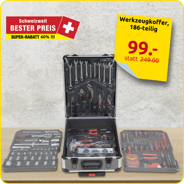 Werkzeugkoffer, 186-teilig
