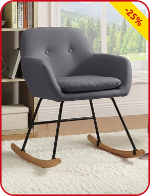 Schaukelstuhl in Grau