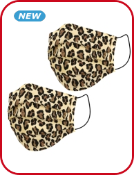 Set, 2 waschbare Stoffmasken, leo