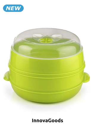 InnovaGoods Doppel-Dampfgarer für Mikrowellen