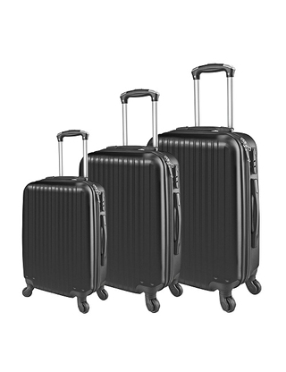 Koffer «Lugano», 3er-Set, schwarz