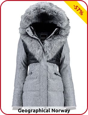 Geographical Norway Damenparka Bunky Lady, hellgrau