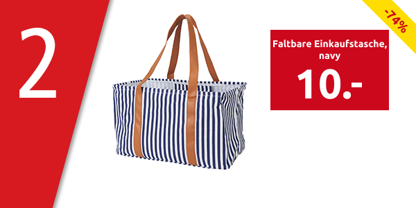 Faltbare Einkaufstasche, navy
