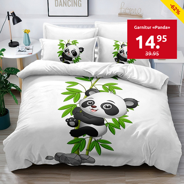 Garnitur «Panda» 160 x 210 cm + 65 x 100 cm