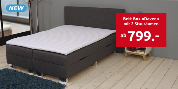 Bett Box «Daven», mit 2 Stauräumen