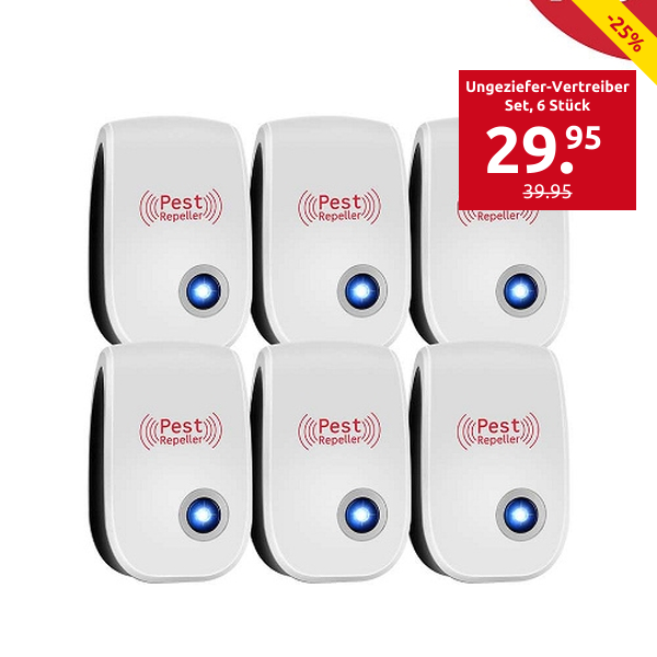 Ungeziefer-Vertreiber «Pest Repeller», Set, 6 Stück