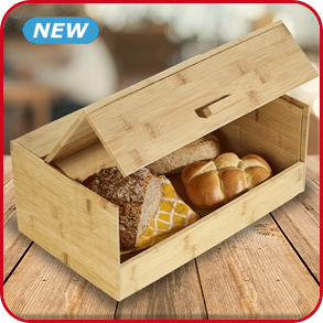 Brotkasten aus Bambus, 35 x 21 x 14 cm