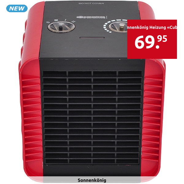 Sonnenkönig Heizung «Cuby», mit Lüftung und Thermostat