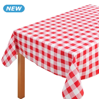 Tischdecke «Gingham», zuschneidbar, 180 x 140 cm, rot