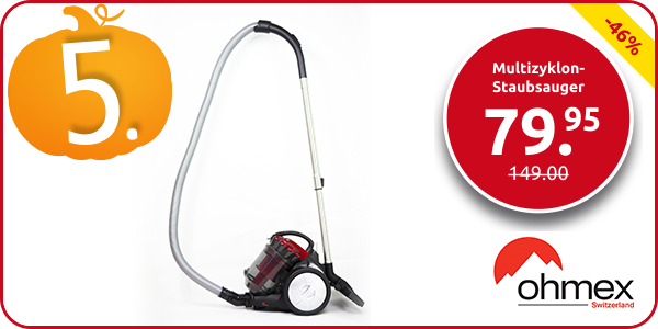 Ohmex Multizyklon-Staubsauger, rot/grau