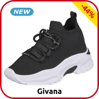 Givana Damen-Sneakers, schwarz