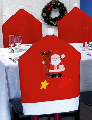 Stuhlhussen «Weihnachten», LED, 4 Stück