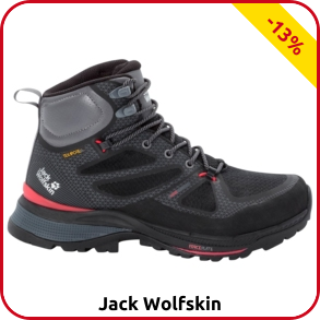 Jack Wolfskin Wanderschuhe für SIE «Force Striker Texapore Mid», schwarz/rot