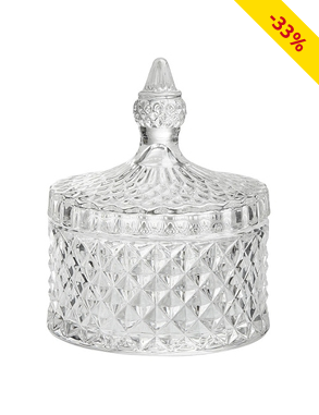 Wattepadbehälter aus Glas, Ø 10,5 cm